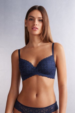 Intimissimi Adele Triangle Lace BH Damen Blau | MCD-316498