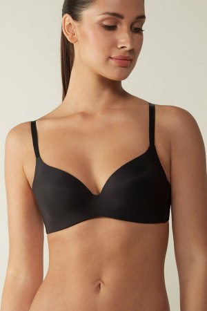 Intimissimi Adele Wireless Boost Triangle Ultralight Microfiber BH Damen Schwarz | BOP-503716