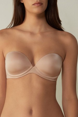 Intimissimi Anna Bandeau Ultralight Microfiber BH Damen Orange Beige | ABO-763248