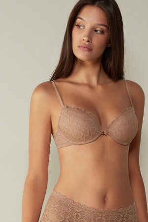 Intimissimi Bellissima Push-Up Lace BH Damen Orange Beige | MRA-953601