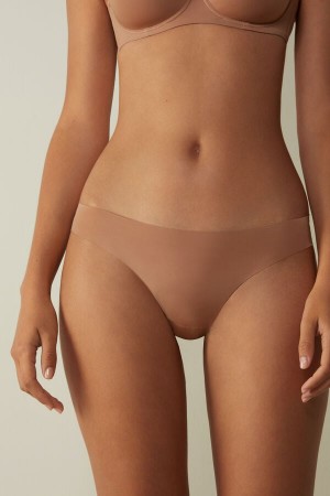 Intimissimi Brazilian Seamless Ultra Light Microfiber Slip Damen Beige | ZYN-198306