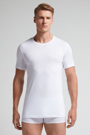 Intimissimi Extrafine Superior Cotton T-Shirt Herren Weiß | IMP-074915