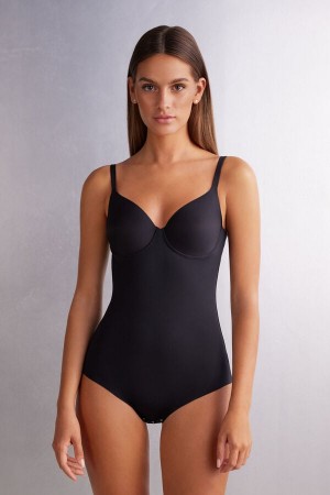 Intimissimi Francesca In Ultralight Microfiber Body Damen Schwarz | NBM-762309