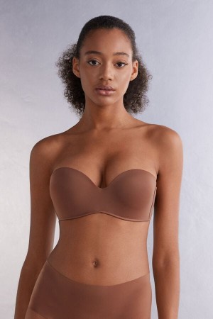 Intimissimi Gioia Bandeau BH Damen Dunkelbeige | VKP-190856