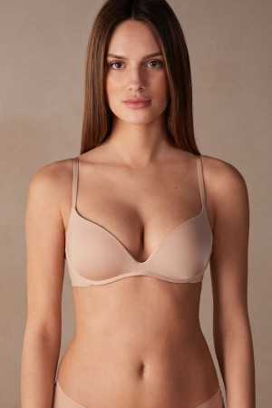 Intimissimi Gioia Push-Up Ultralight Microfiber BH Damen Orange Beige | HWX-852139