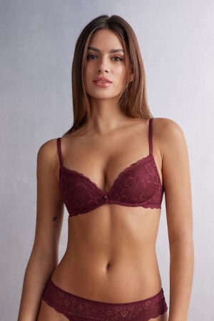 Intimissimi Gioia Super Push-Up Lace BH Damen Rot | LOU-516748