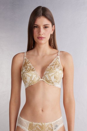 Intimissimi Golden Hour Elena Balconette BH Damen Hellgelb Weiß | ZVB-157492