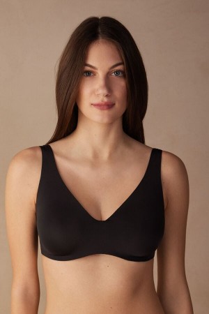 Intimissimi Greta Comfort Lounge Balconette Ultralight Microfiber BH Damen Schwarz | ZJK-967208