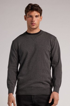 Intimissimi Knit Crewneck Pullover Herren Dunkelgrau | NGX-093846