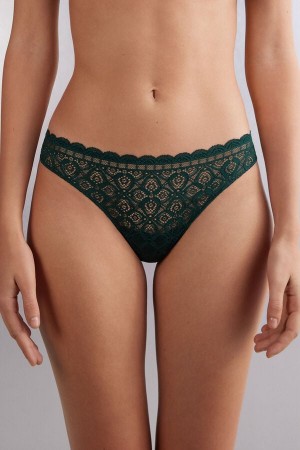 Intimissimi Lace And Microfiberzilian Slip Damen Grün | CKM-489017