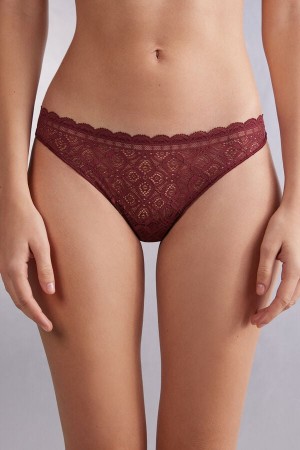 Intimissimi Lace And Microfiberzilian Slip Damen Rot | OPQ-372681