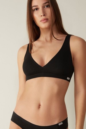 Intimissimi Lara Cotton Triangle BH Damen Schwarz | XAJ-214056