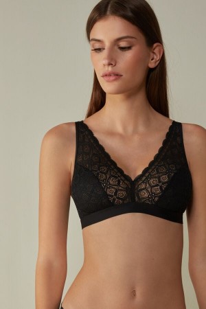 Intimissimi Lara Triangle Lace BH Damen Schwarz | LKX-403158