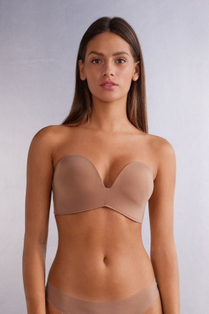 Intimissimi Laura Bandeau Ultralight Microfiber BH Damen Beige | KWH-614785