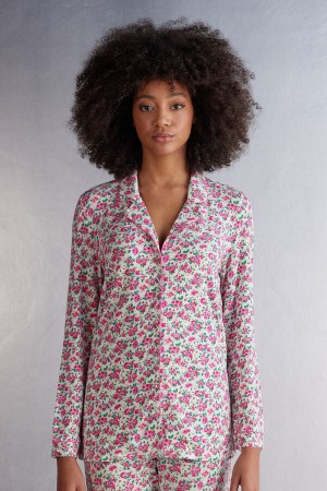 Intimissimi Life Is A Flower Button Up Modal Pyjama Damen Mehrfarbig | BSV-609572