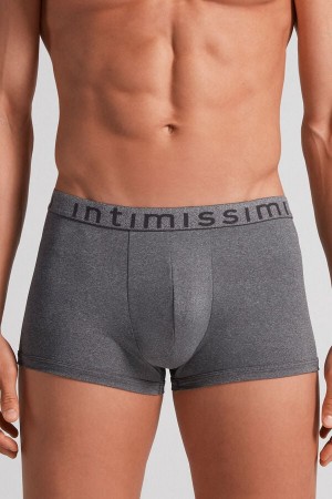 Intimissimi Microfiber Logo Kurze Hose Herren Tiefesgrau | MIJ-869742