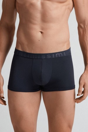 Intimissimi Microfiber Logo Kurze Hose Herren Schwarz | SAU-673594