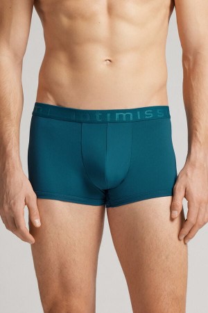 Intimissimi Microfiber Logo Kurze Hose Herren Grün | BNE-960825