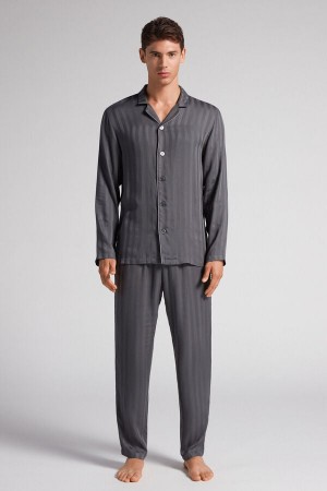 Intimissimi Modal Set Pyjama Herren Grau | MKN-826153