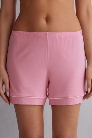 Intimissimi Modal With Contrast Trim Kurze Hose Damen Rosa | YJQ-015846