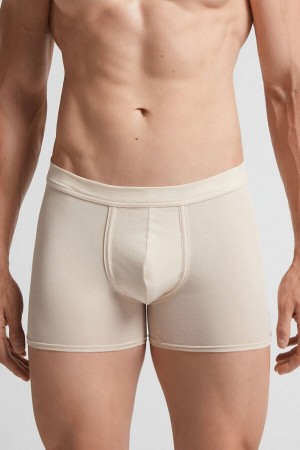 Intimissimi Natural Fresh Cotton Boxer Herren Beige | UJM-645891