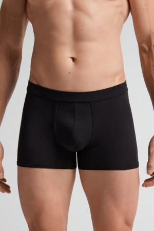 Intimissimi Natural Fresh Cotton Boxer Herren Schwarz | ONA-610795