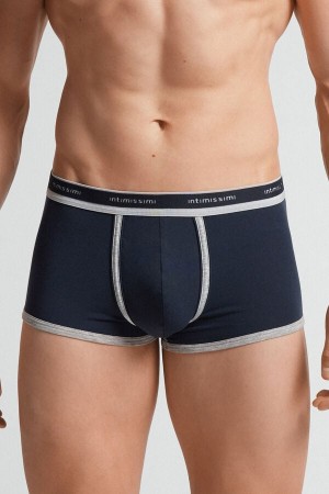 Intimissimi Natural Fresh Cotton Boxer Herren Blau Hellgrau | EBQ-203518