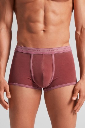 Intimissimi Natural Fresh Cotton Boxer Herren Bordeaux | TIM-539710