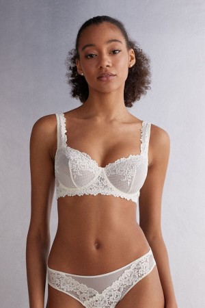 Intimissimi Pretty Flowers Daniela Balconette BH Damen Weiß | EFP-354917