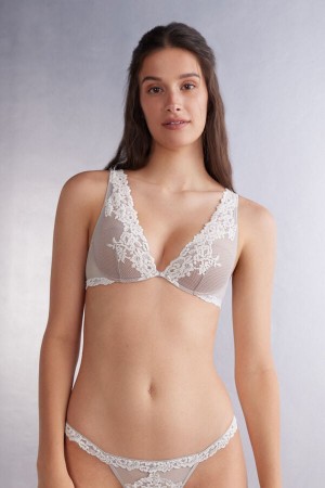 Intimissimi Pretty Flowers Elena Balconette BH Damen Grau | FCE-491725