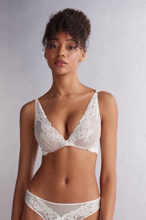 Intimissimi Pretty Flowers Giorgia Balconette BH Damen Weiß | BUJ-159876