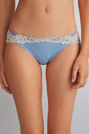 Intimissimi Pretty Flowers Höschen Damen Blau Weiß | DAB-980127