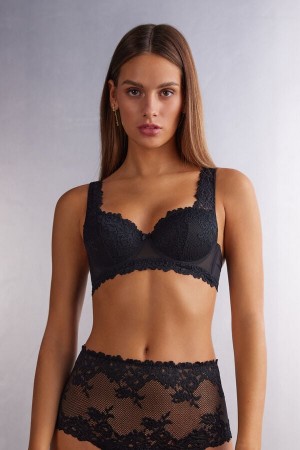 Intimissimi Pretty Flowers Sofia Balconette BH Damen Schwarz | OMG-312754