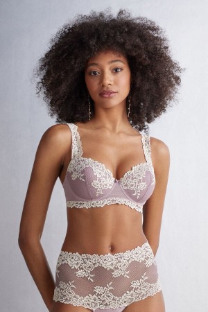 Intimissimi Pretty Flowers Sofia Balconette BH Damen Weiß | SKY-892671