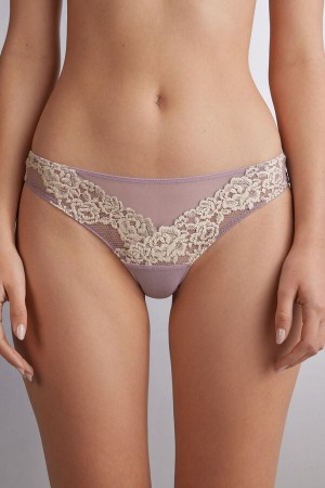 Intimissimi Pretty Flowerszilian Slip Damen Weiß | EUL-954786