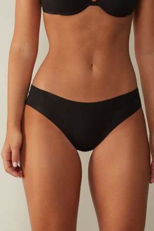 Intimissimi Seamless Cotton Höschen Damen Schwarz | CVB-516278