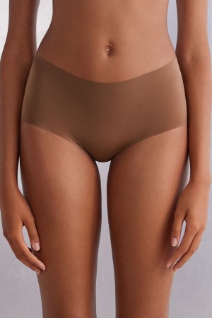 Intimissimi Seamless Microfiber Hipster Slip Damen Dunkelbeige | GKP-013287