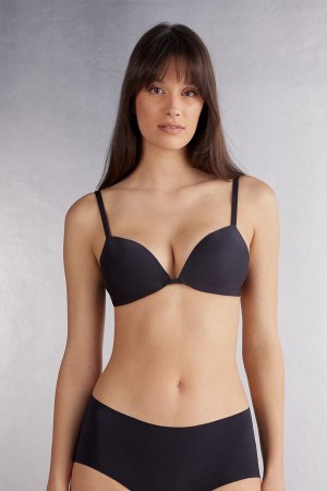 Intimissimi Silvia Push-Up Ultralight Microfiber BH Damen Schwarz | VDU-824156