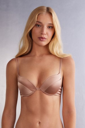 Intimissimi Simona Super Push-Up Silk BH Damen Rosa | EBL-987425