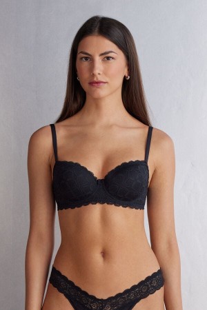 Intimissimi Sofia Balconette Lace BH Damen Schwarz | GNZ-264081