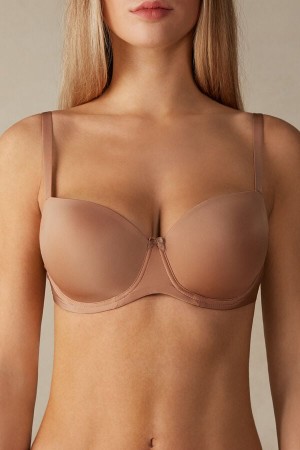 Intimissimi Sofia Natural Lift Balconette Ultralight Microfiber BH Damen Beige | ILC-671384