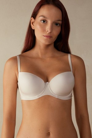 Intimissimi Sofia Natural Lift Balconette Ultralight Microfiber BH Damen Weiß Rosa | BWP-345286