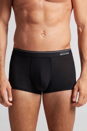 Intimissimi Super Fresh Micro-Mesh Boxer Herren Schwarz | YUV-127054