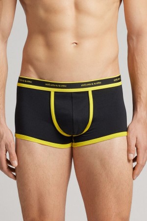 Intimissimi Superior Cotton With Logo Boxer Herren Schwarz | RST-674859