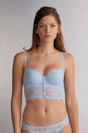 Intimissimi The Most Romantic Season Sofia Bustier Balconette BH Damen Blau | MBL-541802