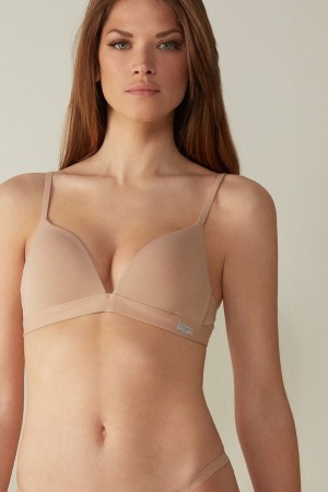 Intimissimi Tiziana Triangle Cotton BH Damen Orange Beige | IEU-325794