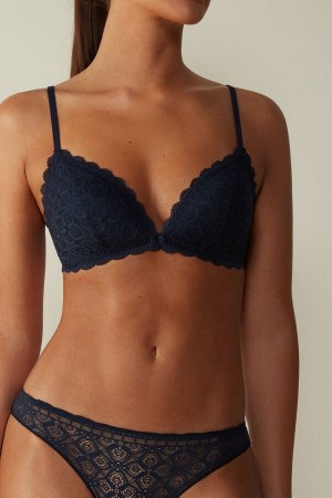 Intimissimi Tiziana Triangle Lace BH Damen Blau | ACN-496712