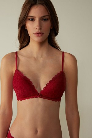 Intimissimi Tiziana Triangle Lace BH Damen Rot | UEA-736249