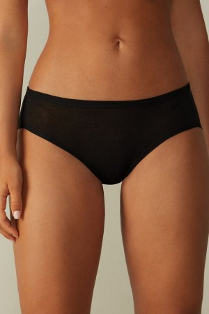 Intimissimi Ultralight Cotton Höschen Damen Schwarz | OKZ-462581