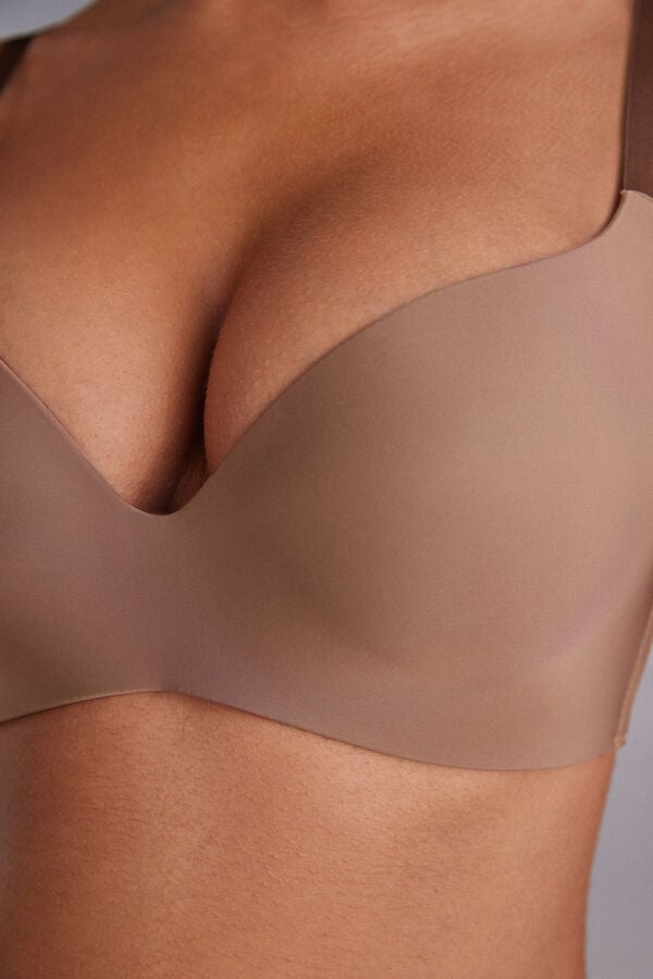 Intimissimi Adele Wireless Boost Triangle Ultralight Microfiber BH Damen Dunkelbeige | VHL-480763